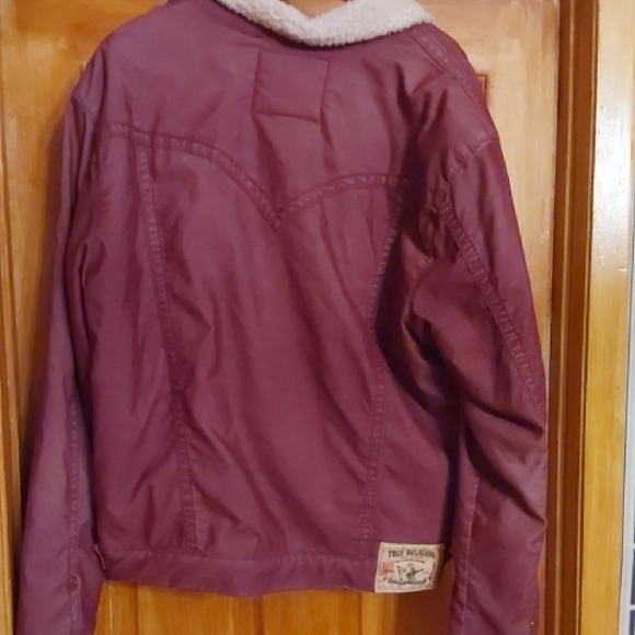 TRUE RELIGION JIMMY SHERPA SIZE XXL..BURGANDY CORD N SHERPA LOOK - Picture 3 of 5